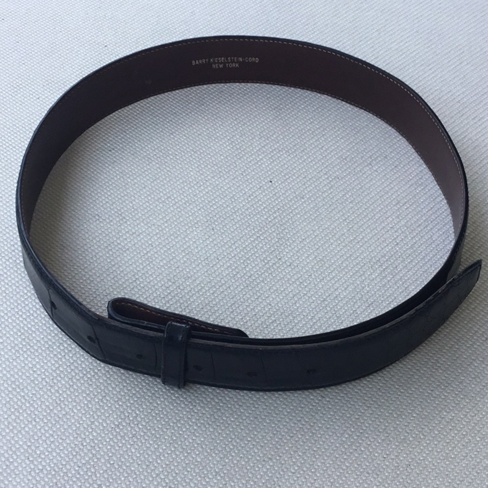 Kieselstein-Cord Black Alligator Belt